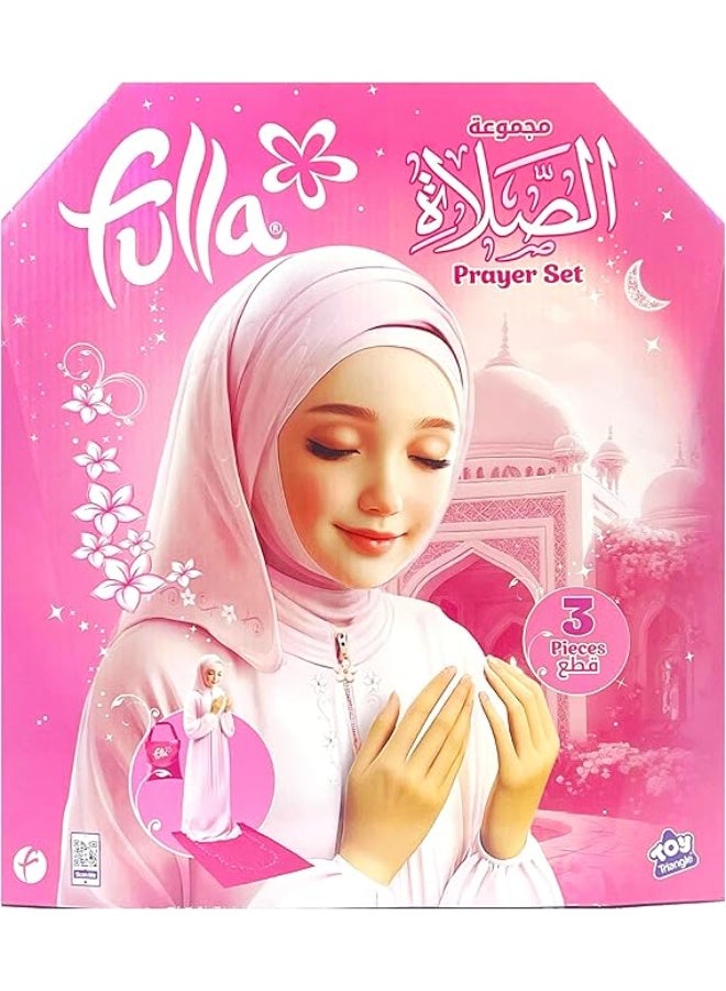 Fulla Prayer Set for Girls- 3pc Set with Dress, Bag & Prayer Mat, Pink Travel-Friendly Design for Daily Use, Easy to Clean, Portable Islamic Gift for Kids, Stylish Prayer Essentials Kit- Large - Image 4